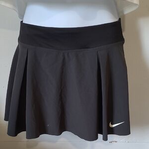 Nike Black Pleated Athletic Skirt with White Swoosh